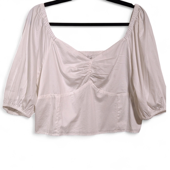 ✨NWT The Drop Annie Sweetheart Neckline Puff Sleeve Top Size  Large✨ - Picture 2 of 10